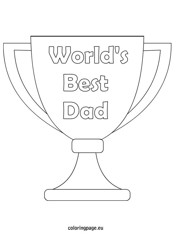 Worlds best dad coloring page fathers day coloring page fathers day diy fathers day activities