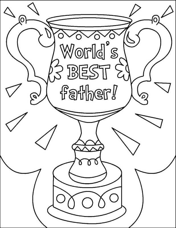 Fathers day colouring pages to show dad hes extra special