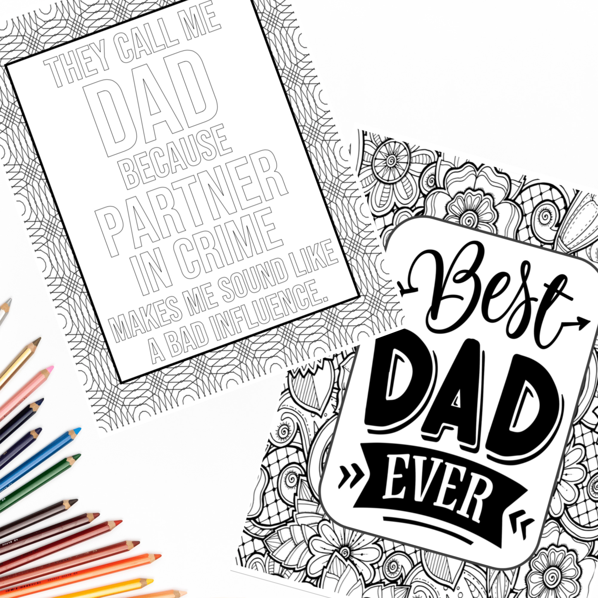 Adorable free printable fathers day coloring pages