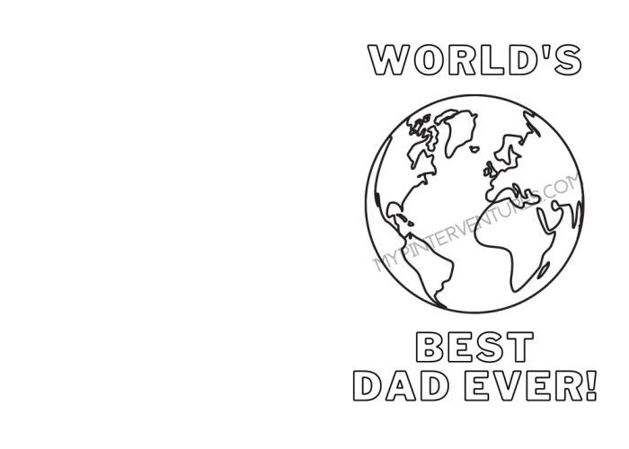 Free printable fathers day coloring cards