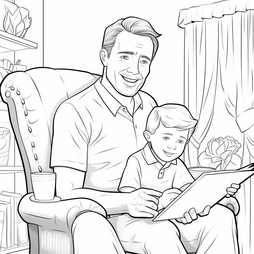 Best dad ever coloring page