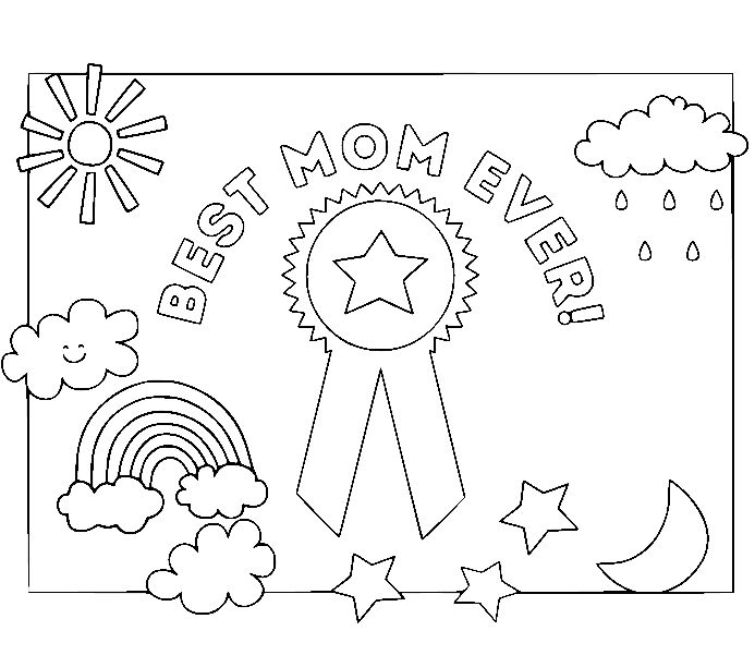 Mothers day coloring pages