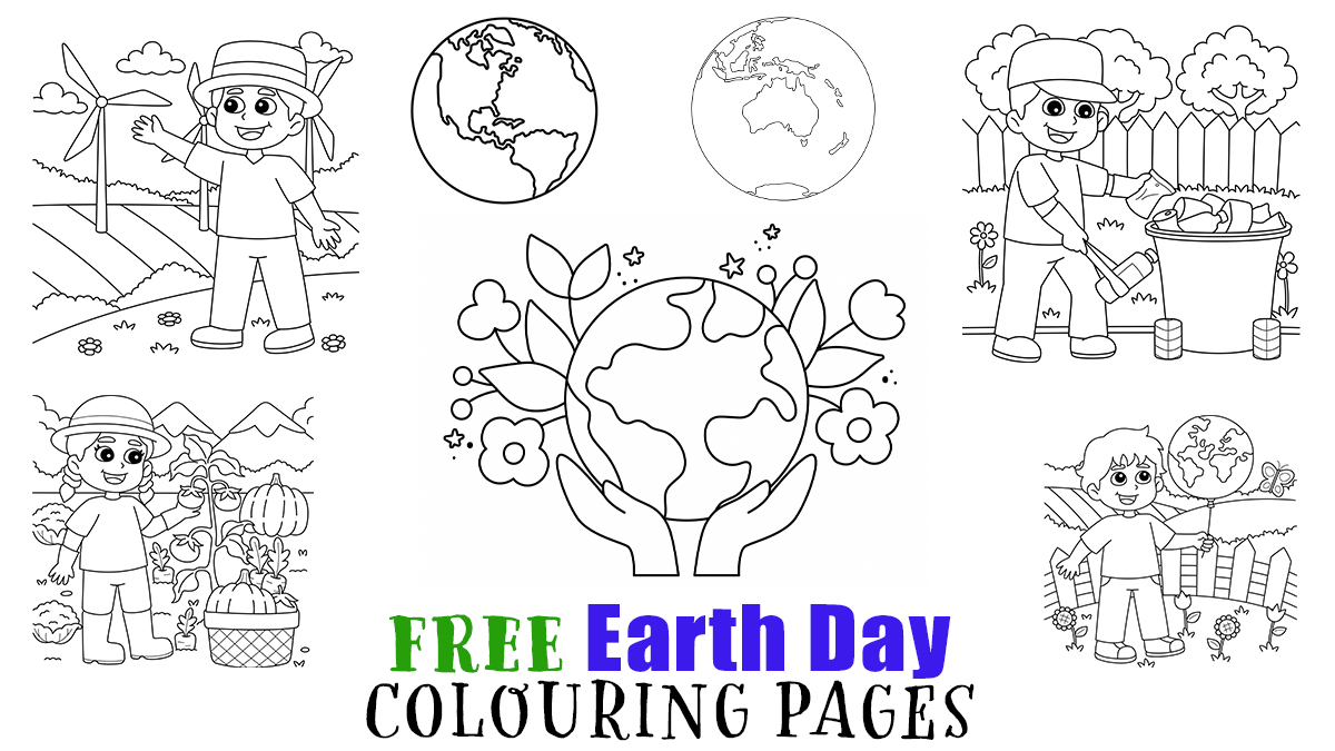Free earth day printable coloring pages for kids