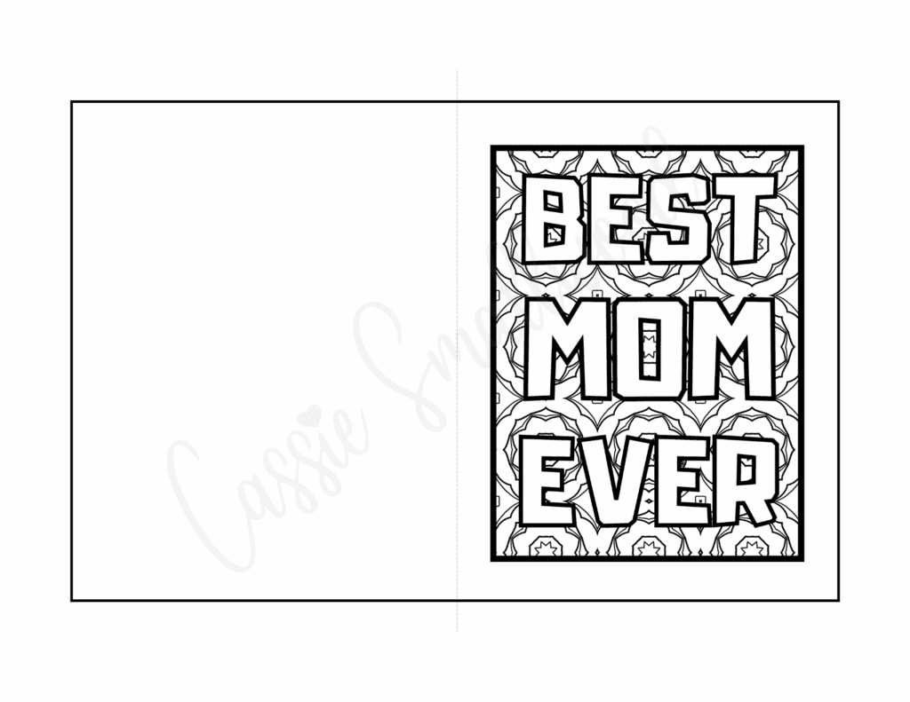 Unique printable mothers day cards to color pdf