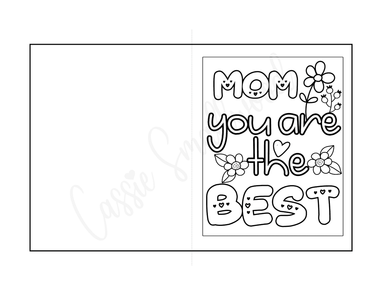 Unique printable mothers day cards to color pdf
