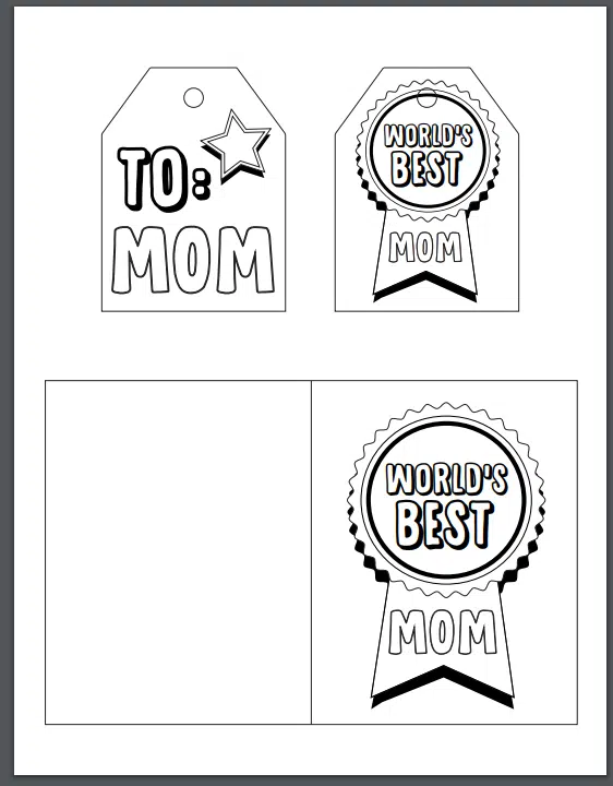 Mothers day coloring sheets