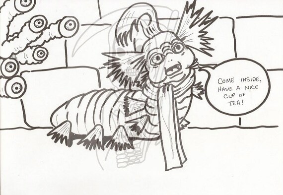 Labyrinth ello worm coloring page