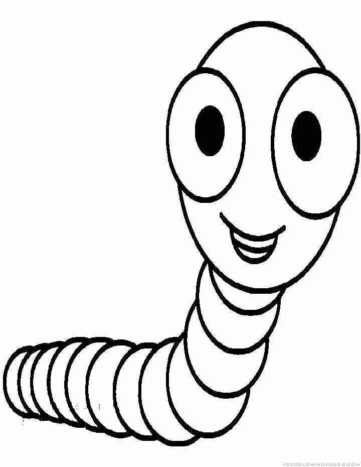 Worm coloring pages