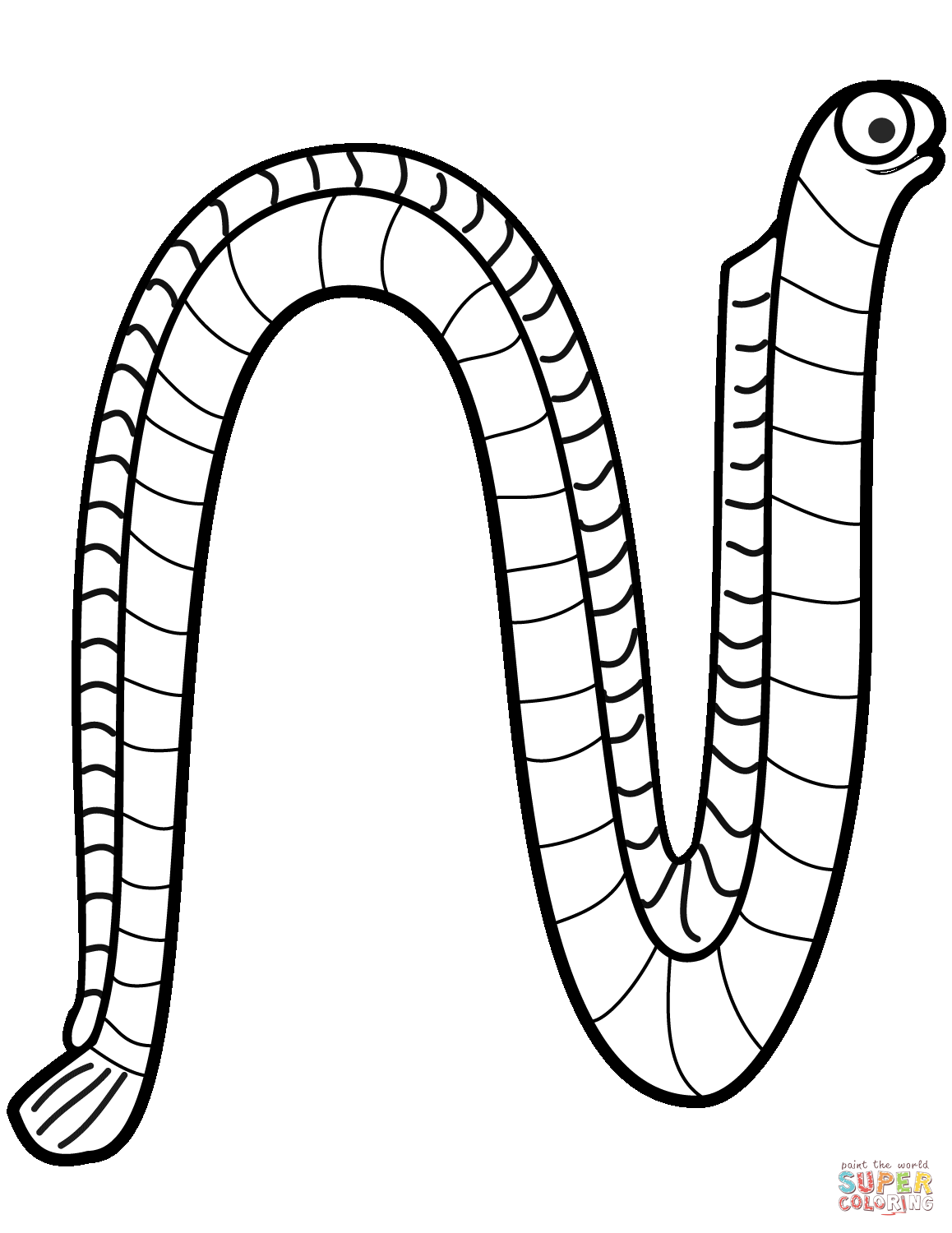 Worm coloring page free printable coloring pages