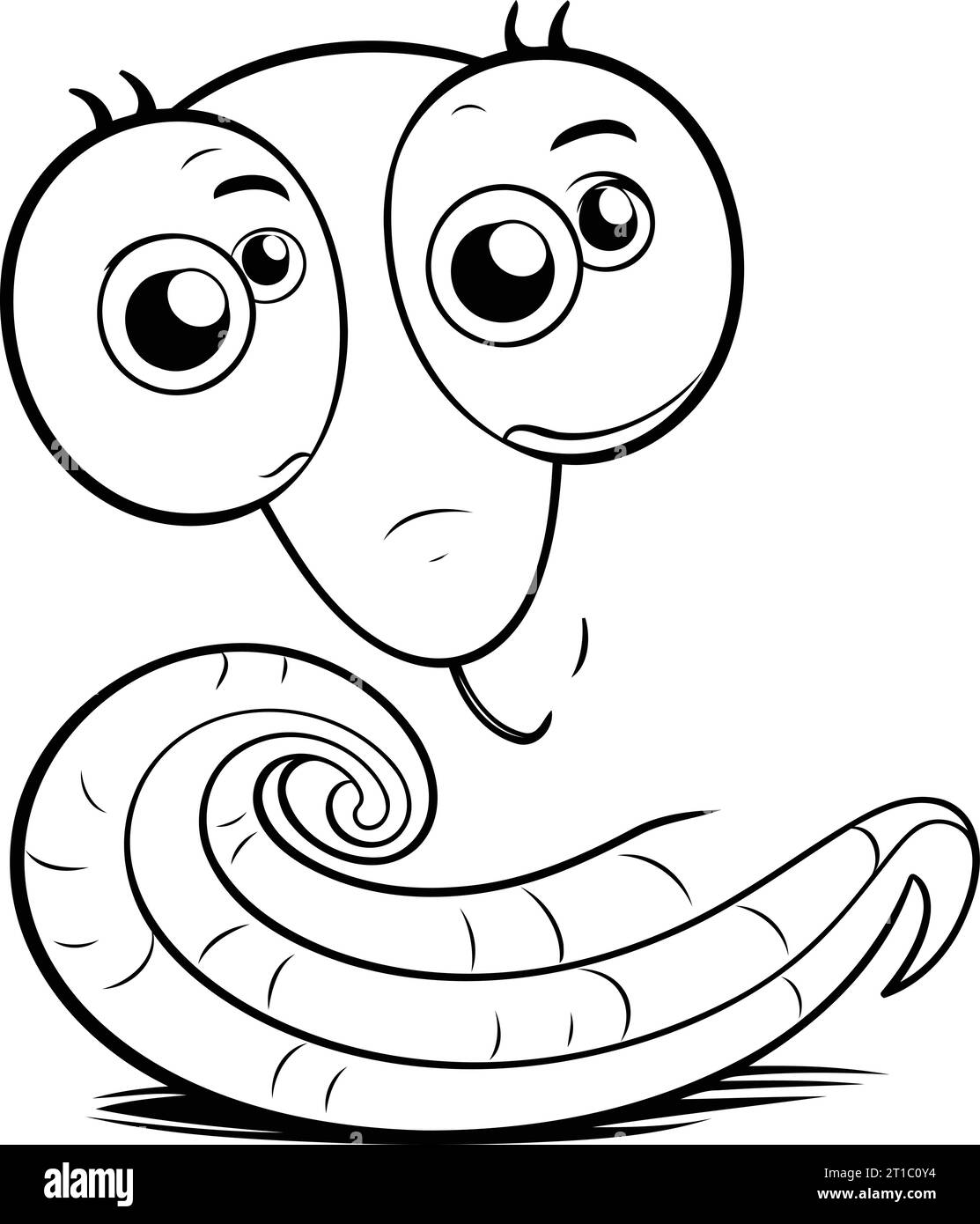 Worm coloring picture hi