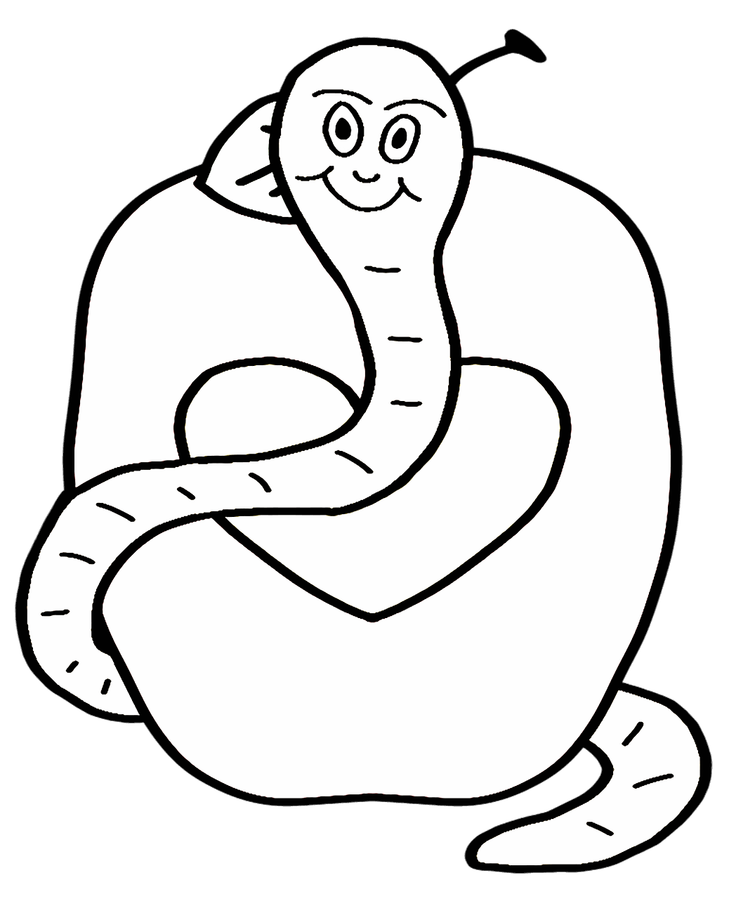 Download apple worm coloring book royalty