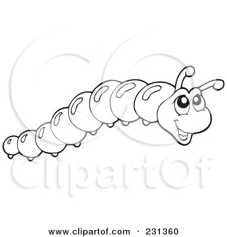 Coloring page outline of a worm posters art prints by