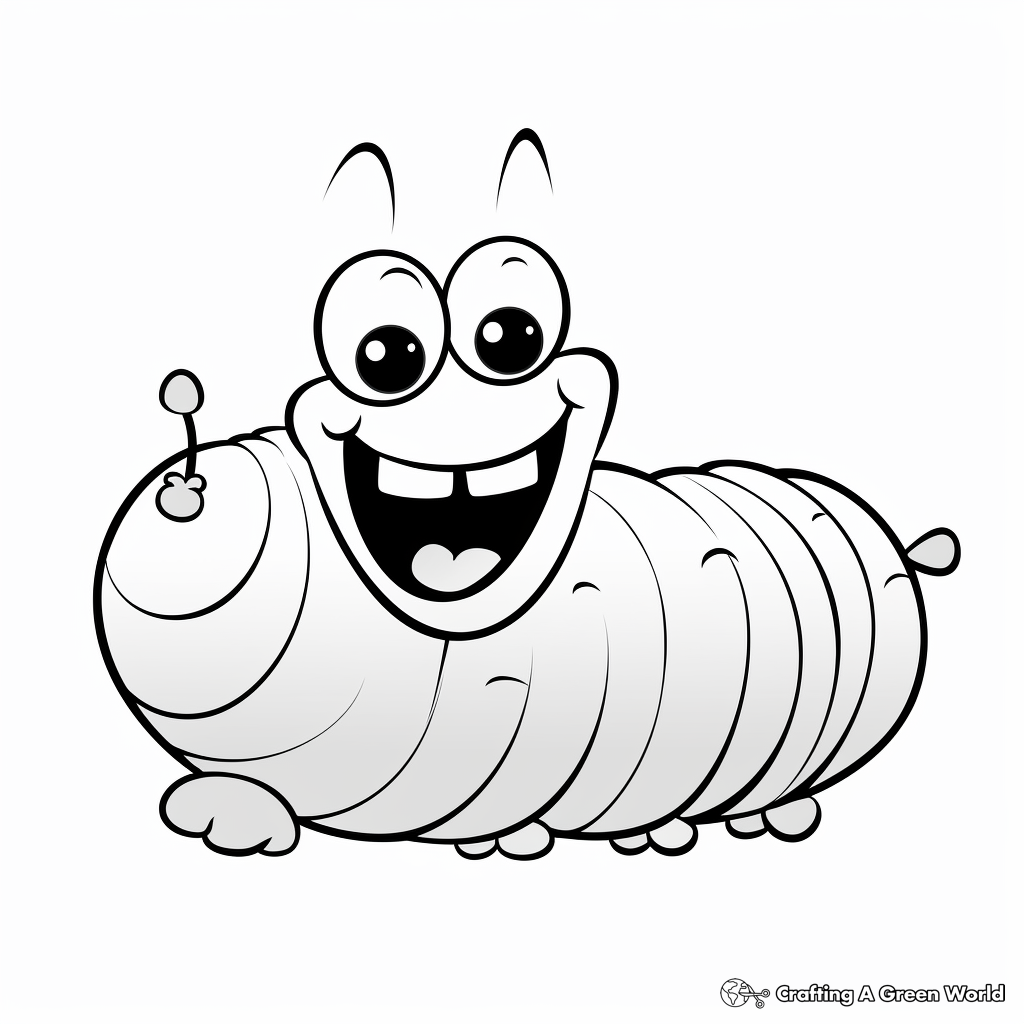 Worm coloring pages