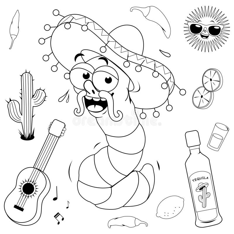 Worm coloring page stock illustrations â worm coloring page stock illustrations vectors clipart