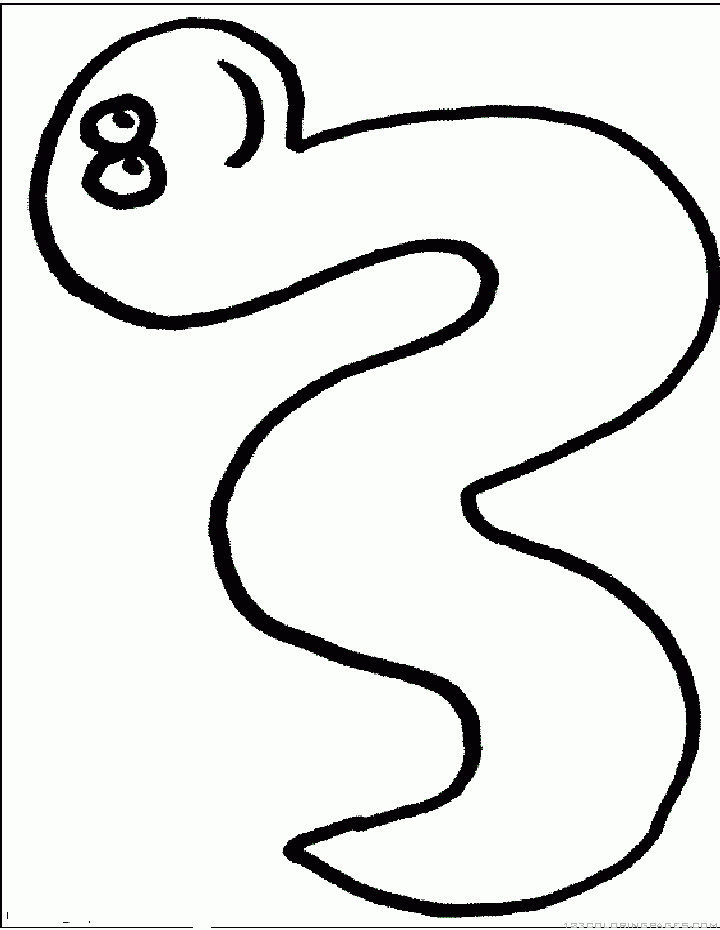 Worm coloring pages