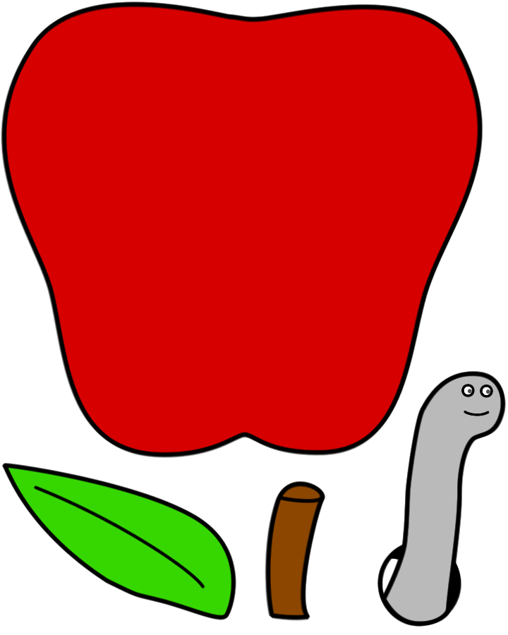 Apple with worm