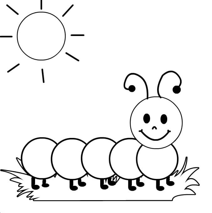 Worm coloring pages