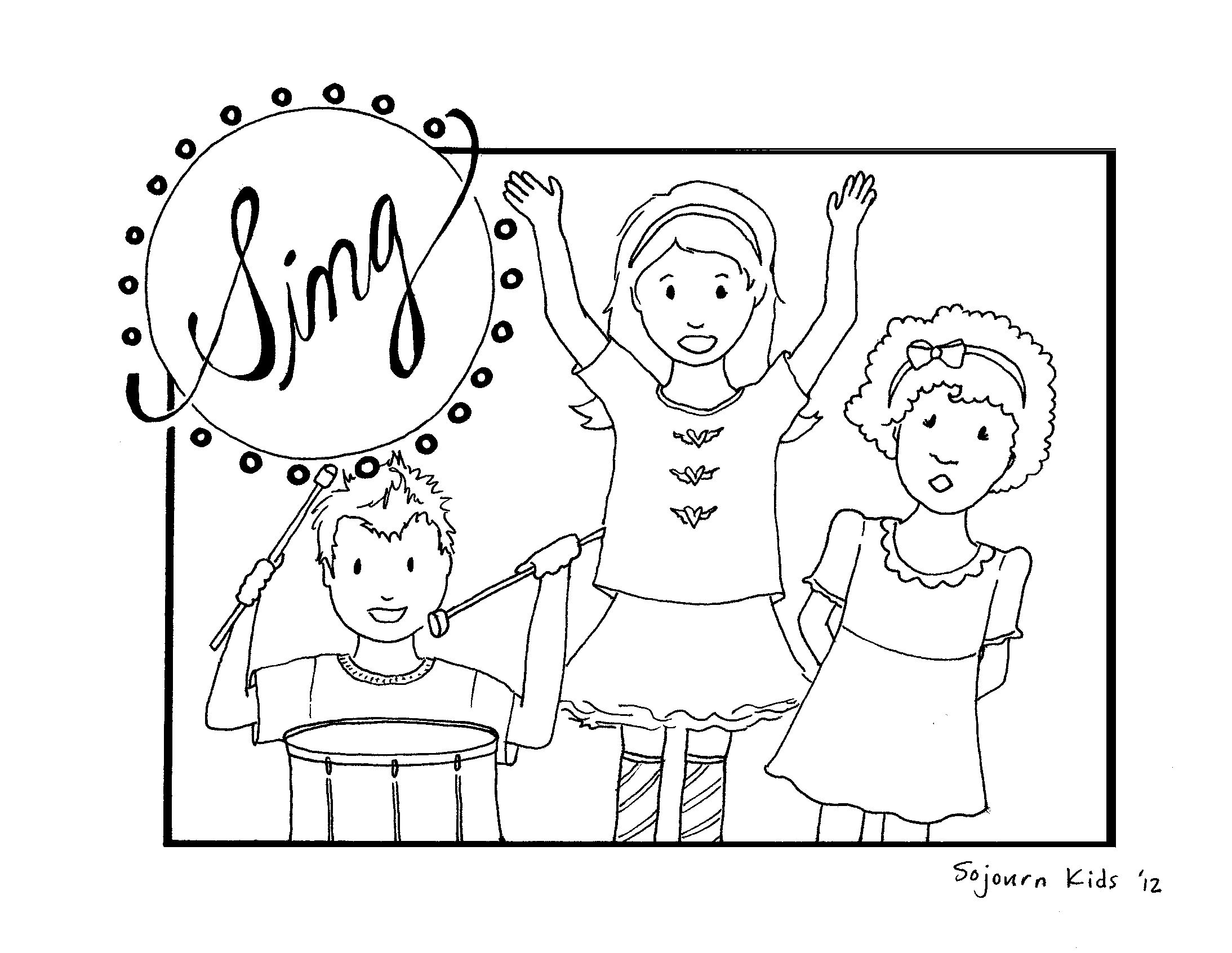 Free coloring pages children singing in church sunday school coloring pages school coloring pages christian coloring