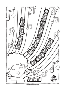 Praise party colouring book from the little worship pany â the little worship pany