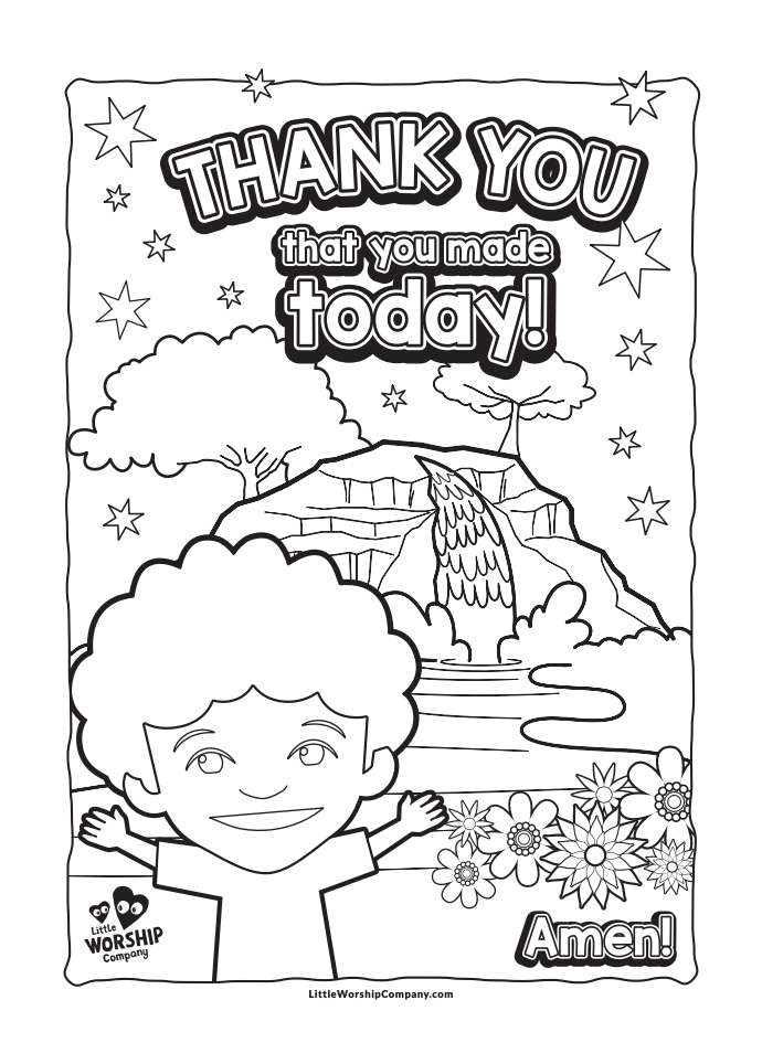 A wonderful day colouring book from the little worship pany â the little worship pany