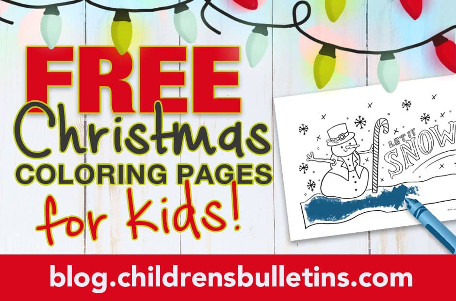 Free christmas coloring pages for kids childrens worship bulletins