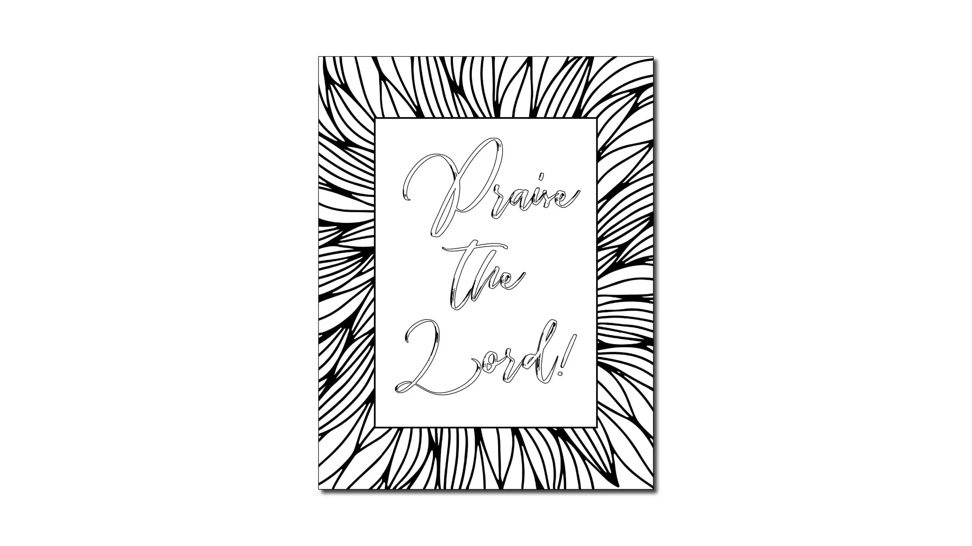 Praise the lord printable coloring page