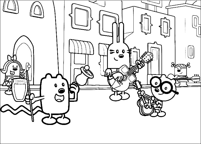 Wow wow wubbzy coloring pages