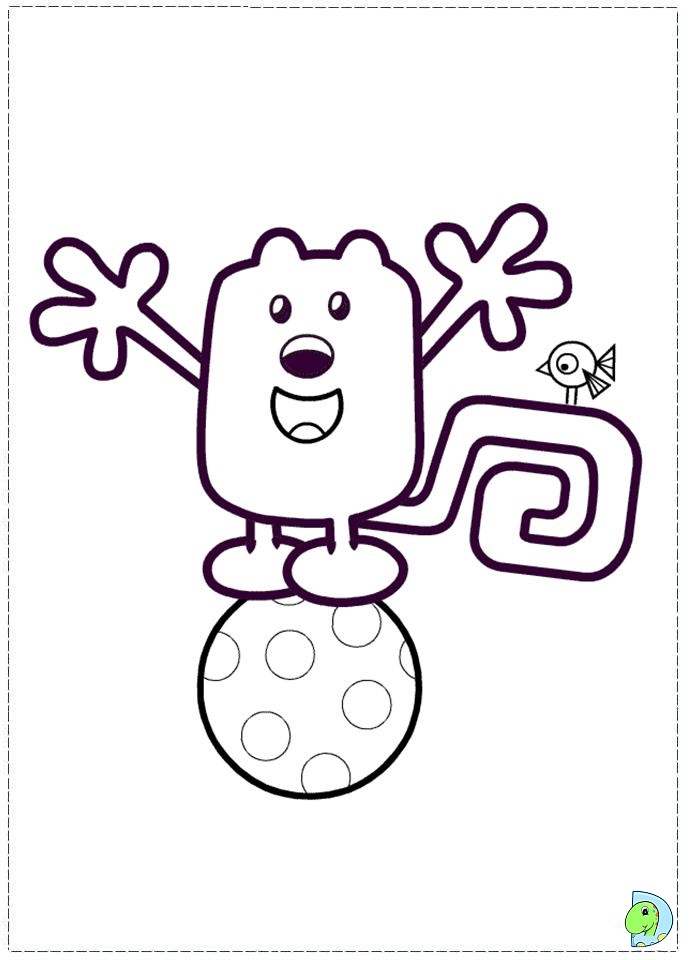 Wow wow wubbzy coloring page