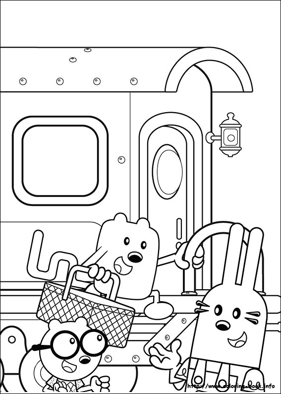 Wow wow wubbzy coloring picture