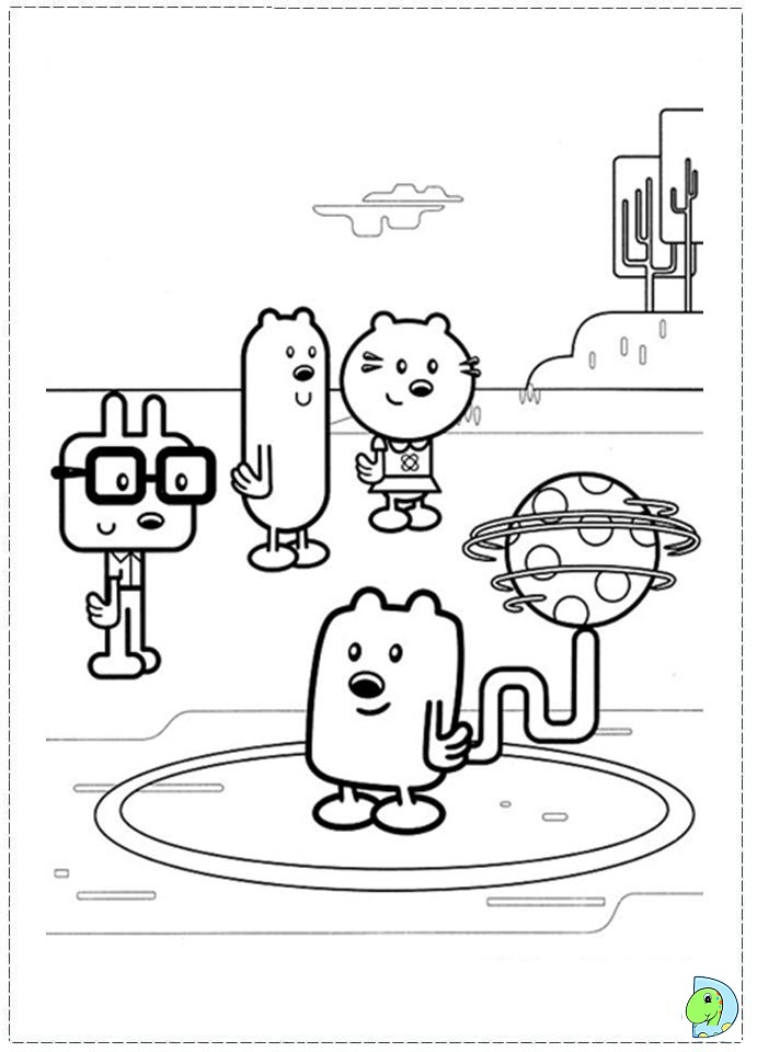 Wow wow wubbzy coloring page