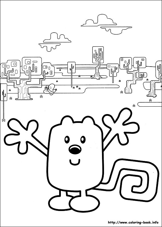 Wow wow wubbzy coloring picture