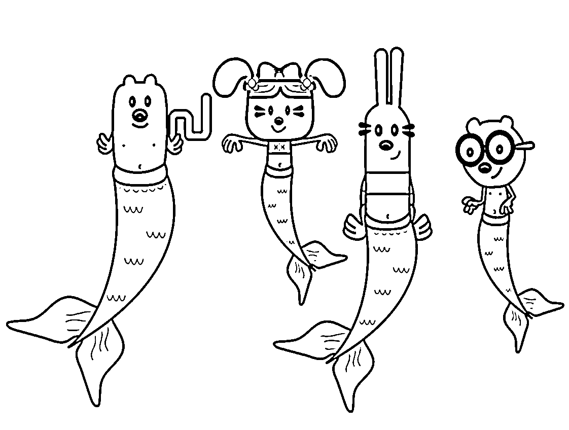 Free wow wow wubbzy coloring page