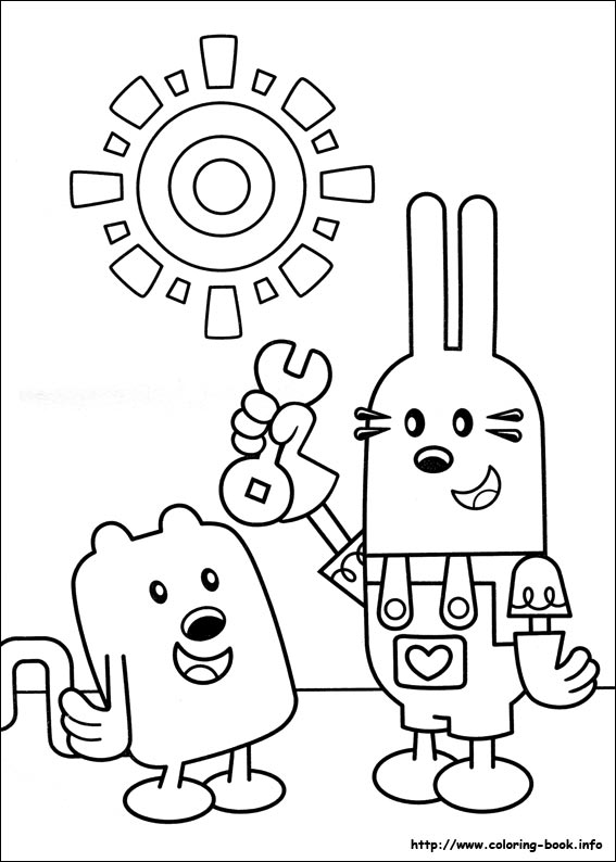 Wow wow wubbzy coloring picture