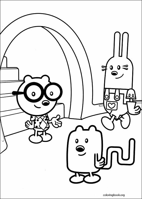 Wow wow wubbzy coloring page