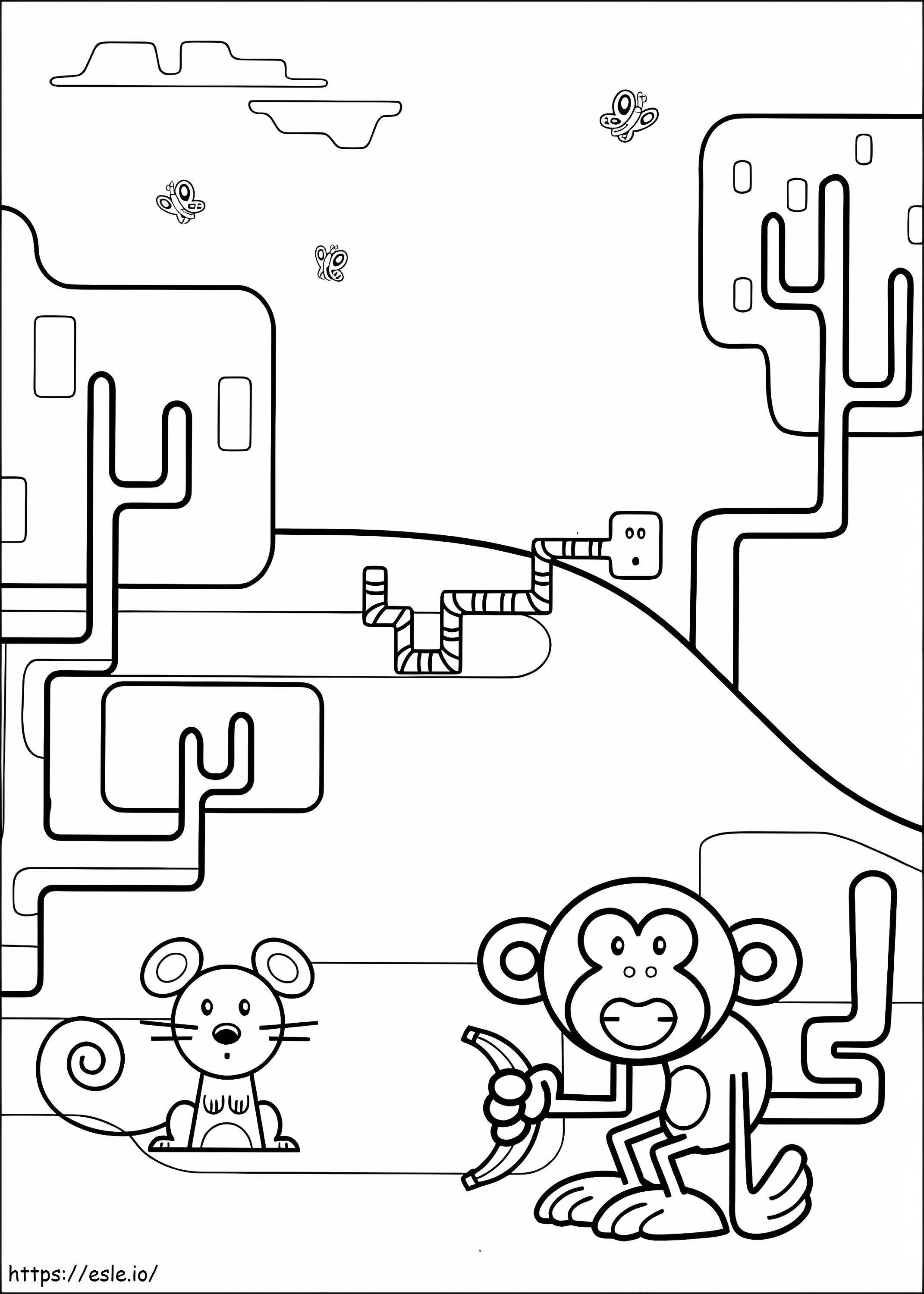 Printable wow wow wubbzy coloring page