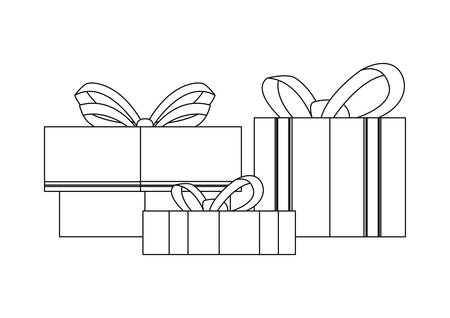 Presents outline stock vector illustration and royalty free presents outline clipart