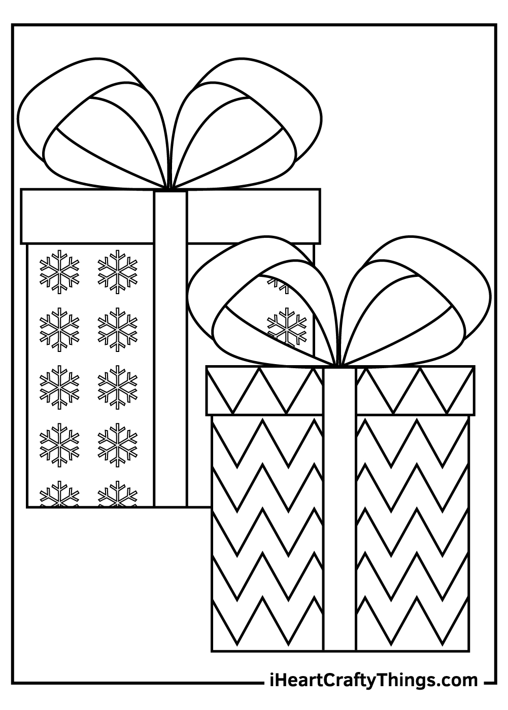 Christmas present coloring pages free printables