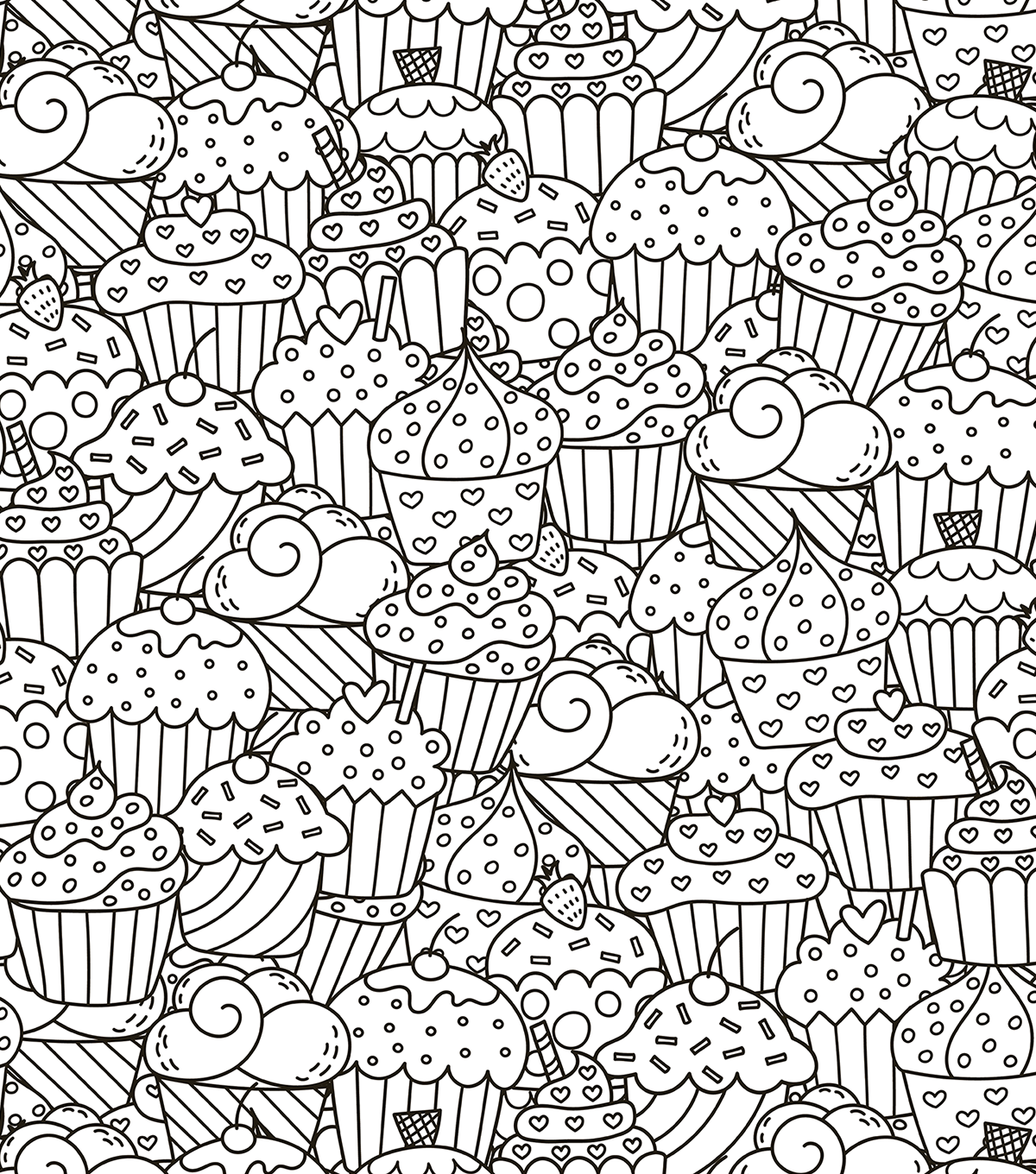 Coloring gift wrapping paper â gorilla goodies coloring books white cupcakes coloring pages