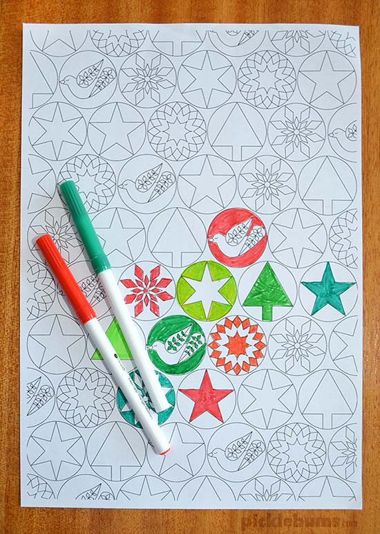 Colour your own christmas wrapping paper