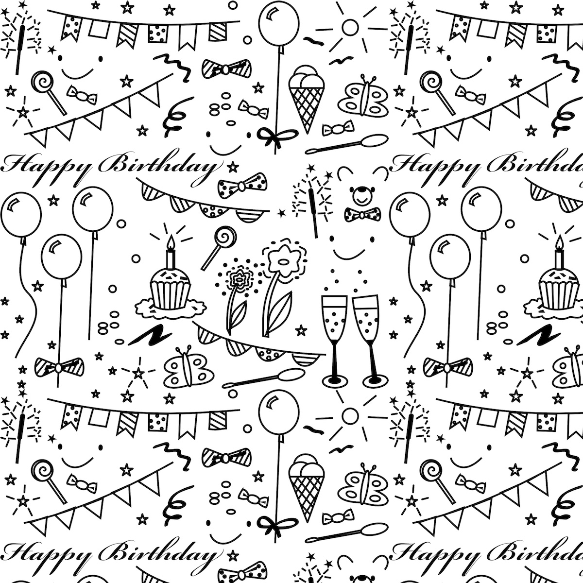 Free printable birthday coloring paper