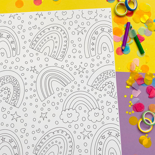 Fun colouring wrapping paper