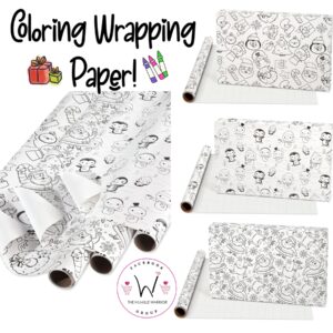 Fun coloring page wrapping paper