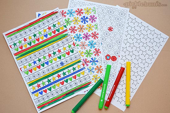 Colour your own wrapping paper