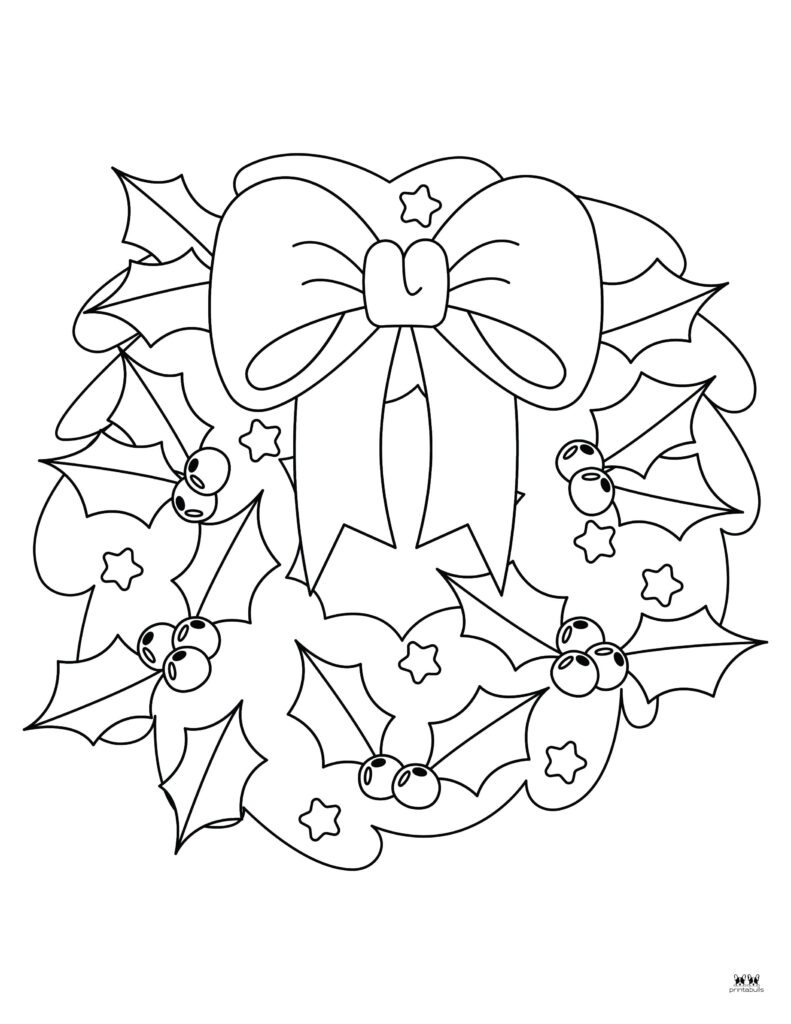 Christmas wreath coloring pages