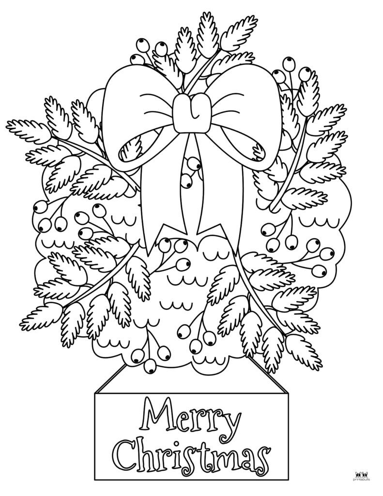 Christmas wreath coloring pages