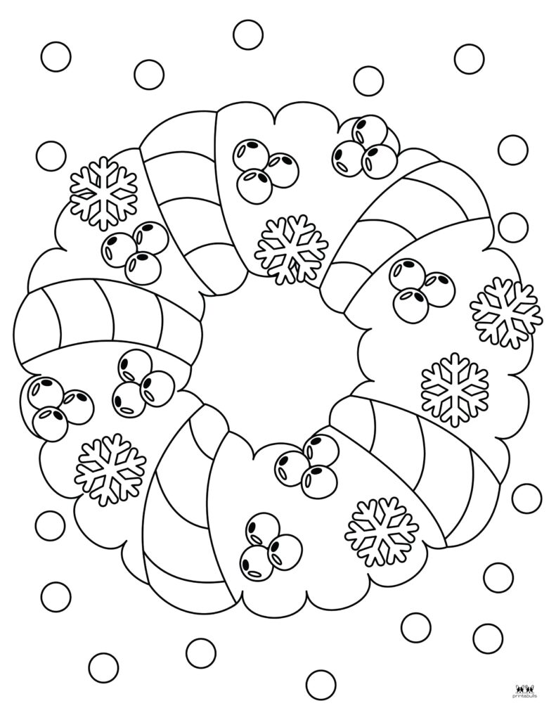 Christmas wreath coloring pages