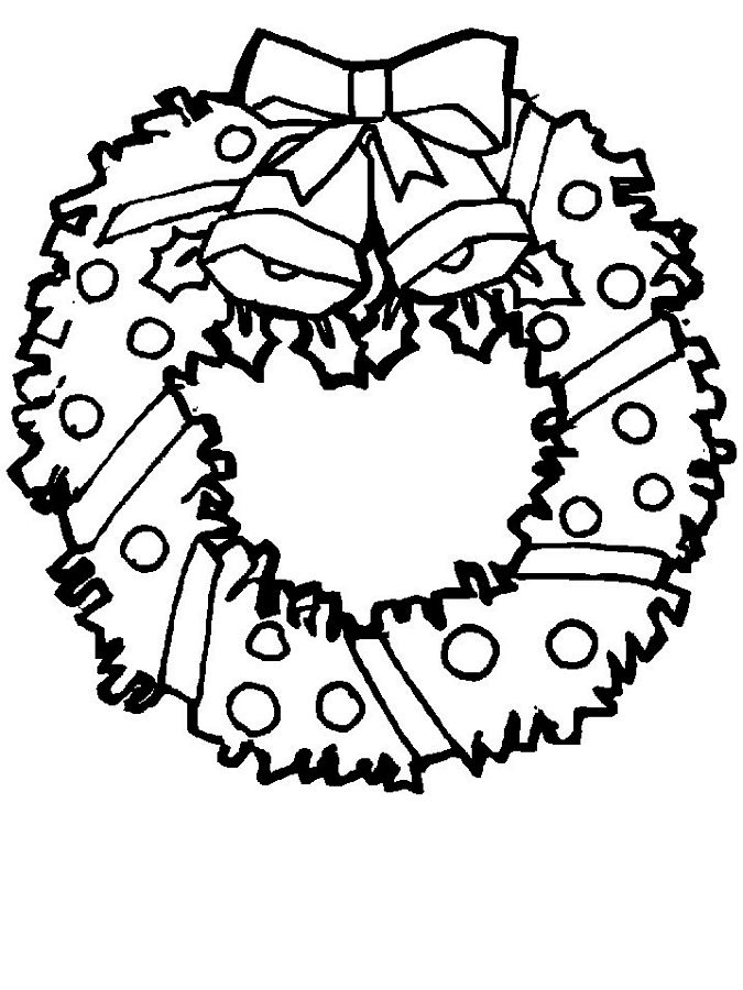 Christmas wreath coloring pages