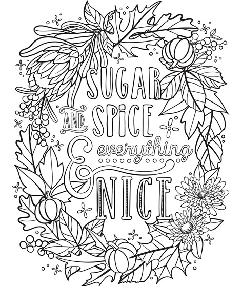 Autumn wreath free printable coloring page