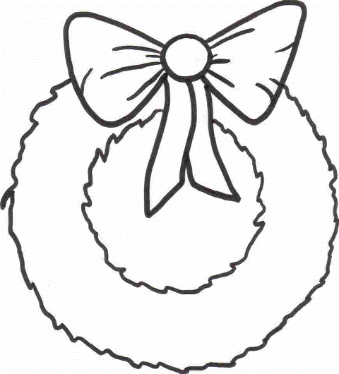 Printable wreath coloring sheet