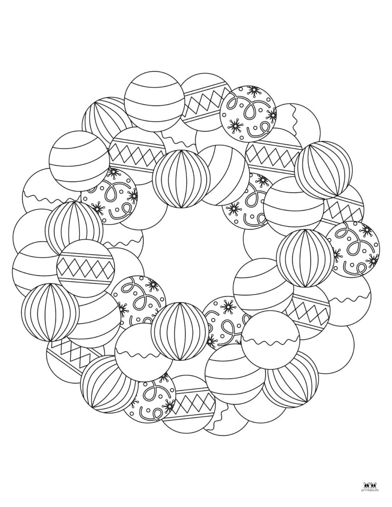 Christmas wreath coloring pages